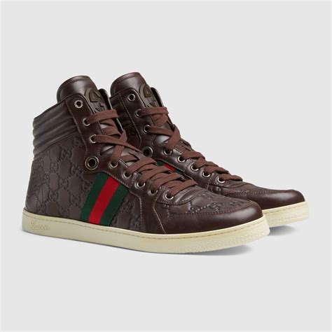 gucci blue suede men sneaker|gucci leather high top sneaker.